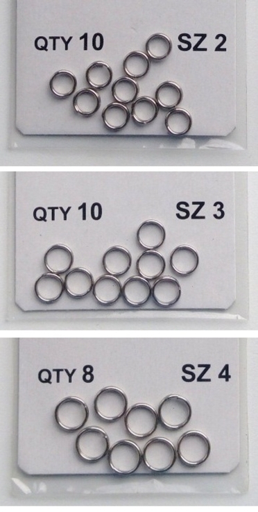 Кільця нікельовані сріблясті подвійні 7 мм, сполучні заводні, для риболовлі Розмір: № 4, фото №5