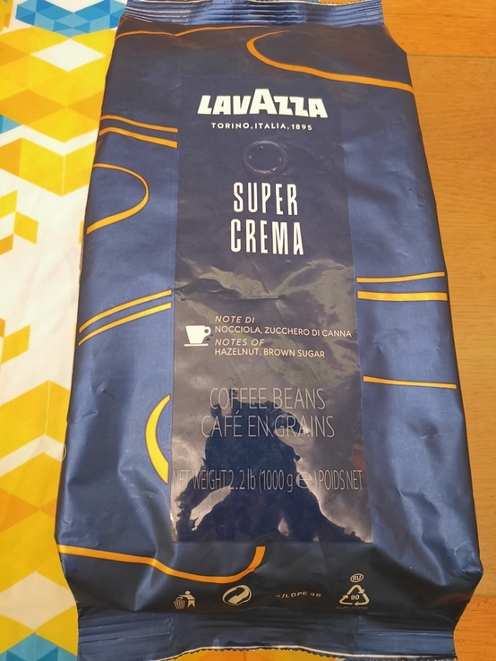 Кава Lavazza Super Crema в зернах 1кг Італія, photo number 6