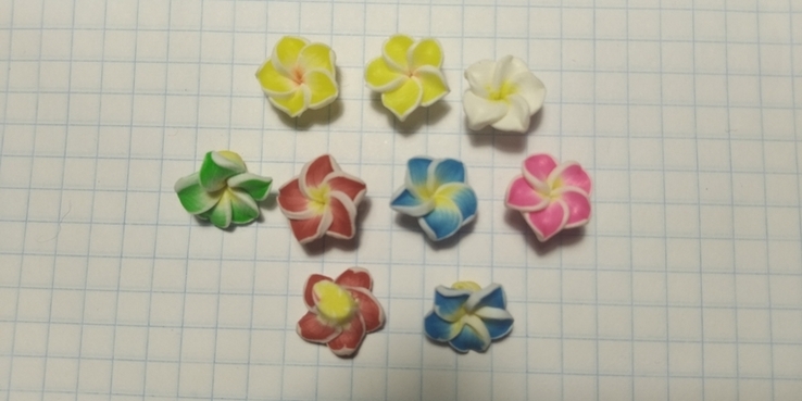 Цветы полимерная глина пришивные