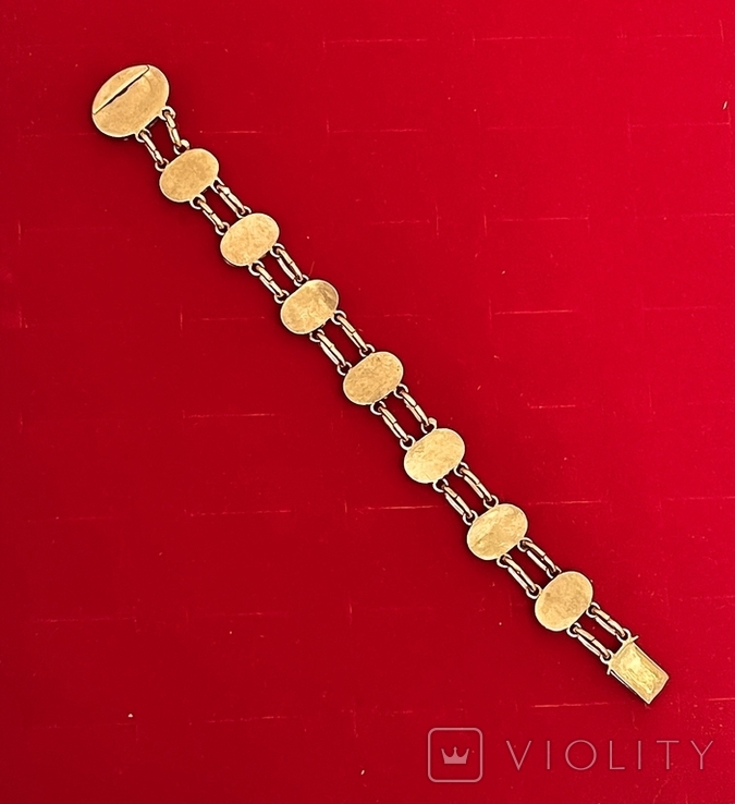 Bracelet: silver 875 hallmark, enamel, gilding, 1920s, photo number 7