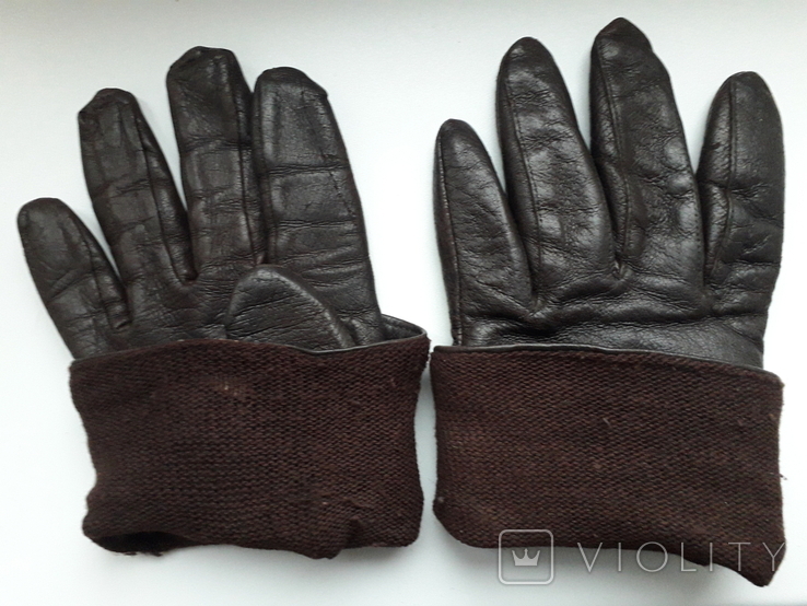 Генеральские кожаные демисезонные перчатки ВС СССР., фото №6