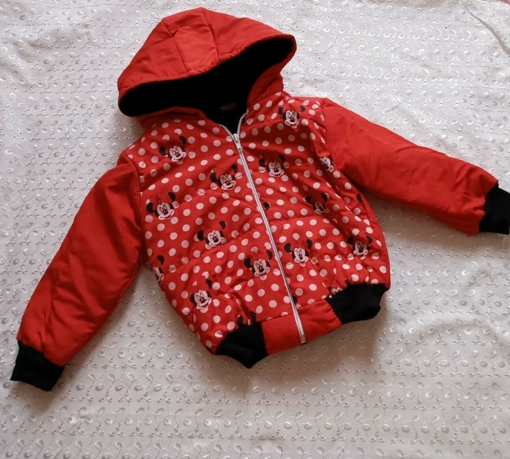 Курточка на девочку весна-осень красная 2г Минни, фото №2
