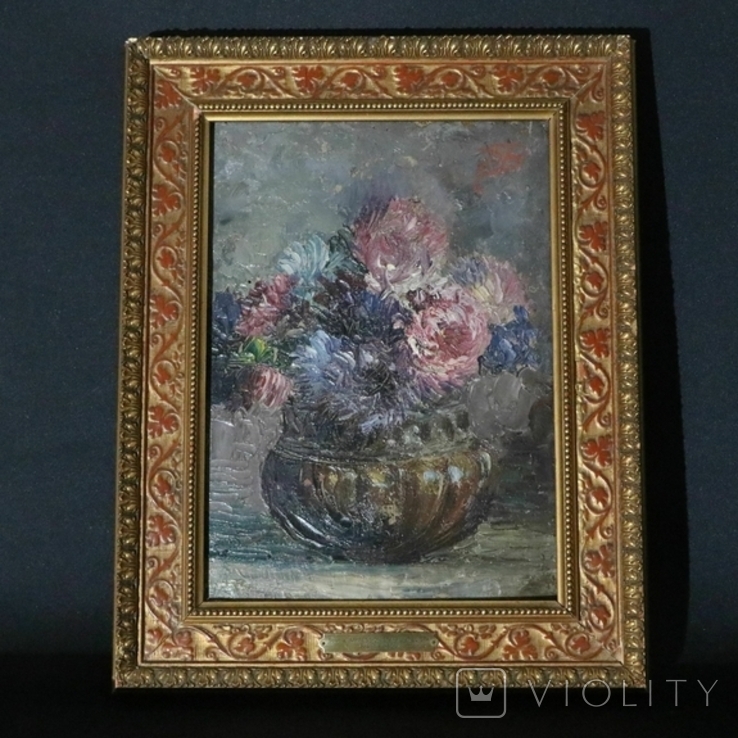 Натюрморт с квітами, Франція, полотно, олія, XIX століття, фото №2