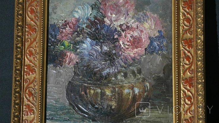 Натюрморт с квітами, Франція, полотно, олія, XIX століття, фото №4