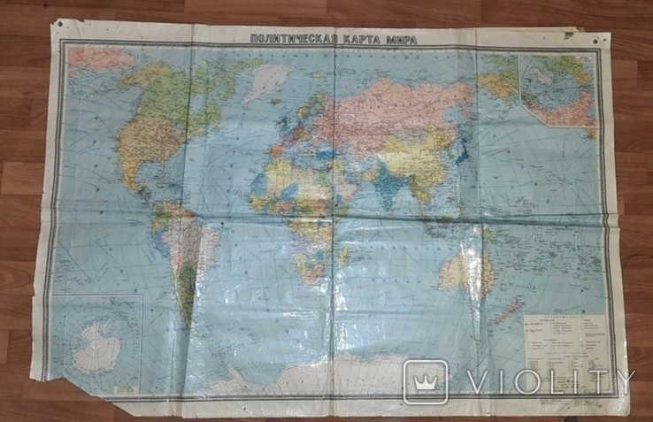 4 large wall maps from the times of the USSR., photo number 7