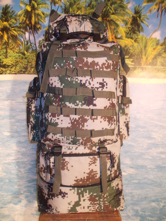 Рюкзак туристический военный х099 100 литров пиксель пограничник, фото №2