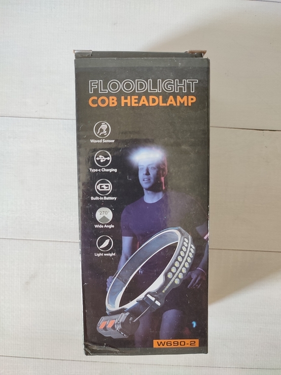 Налобний ліхтарик BL W690-2 HEAD LAMP+CENSOR, photo number 3