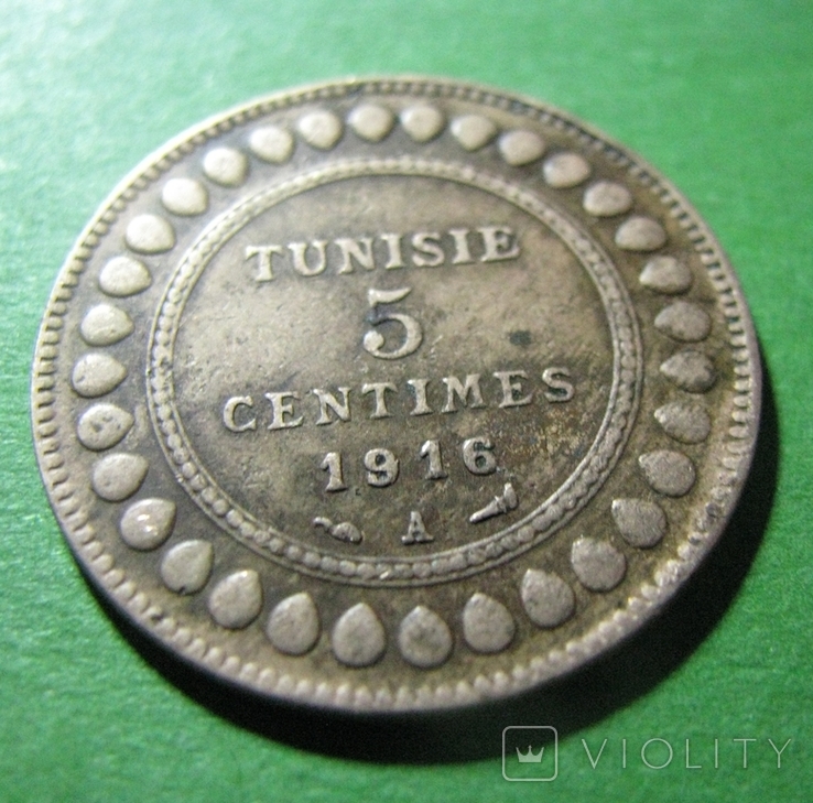 Туніс 5 сантимів 1916, фото №2