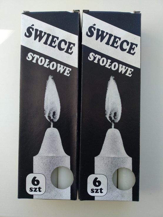 Свечи столовые BISPOL белые Польша упаковка 6 шт, фото №2