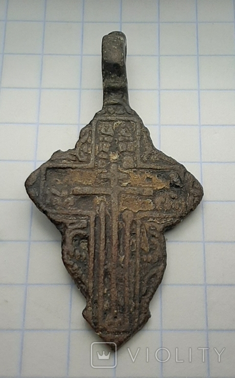 Старовинний хрест з молитвою, фото №2