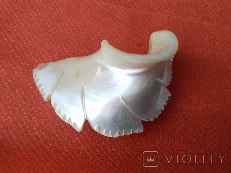 Mother-of-pearl brooch.