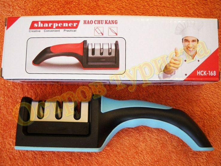 Точилка для ножей Sharpener HCK-168 (грубая и финишная заточка), фото №7