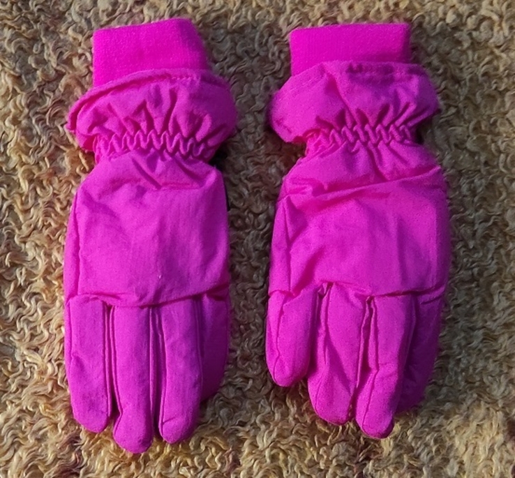 Перчатки лыжные розовые, фото №2