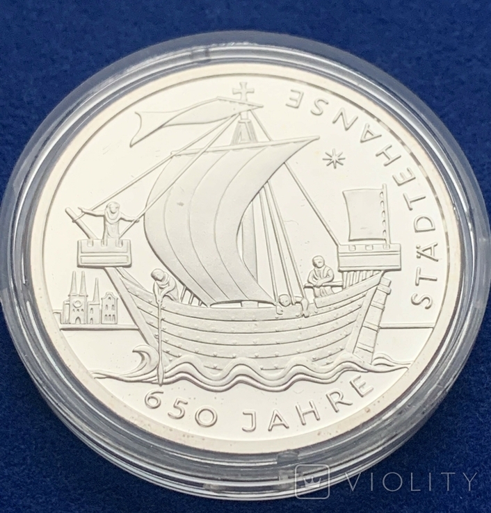 10 євро 2006 Німеччина 650 років Ганзейскої уніі, J#523, фото №4