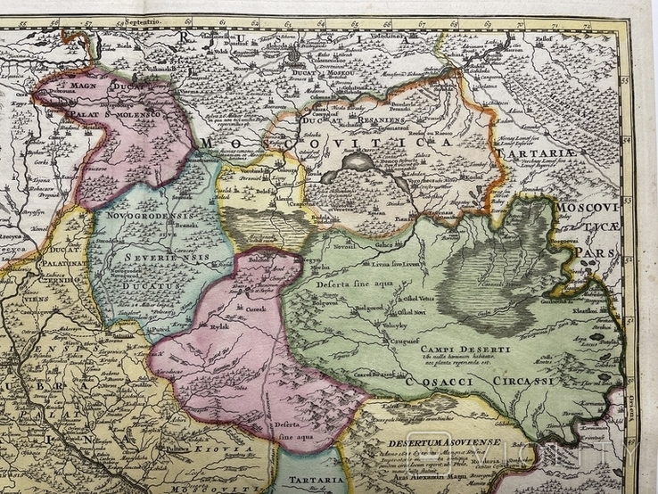 Старовинна карта Украіни 1712 рік. Перше видання!!!, фото №4