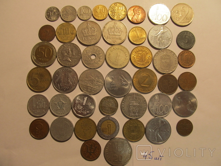 Добірка різних монет 45 шт., фото №2