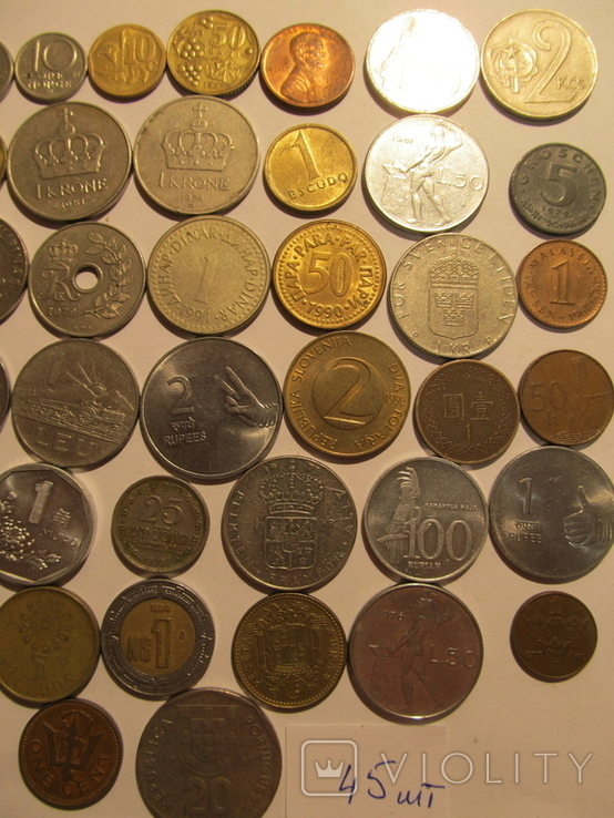 Добірка різних монет 45 шт., фото №4