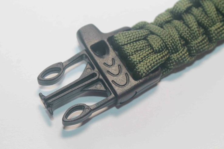 Тактичний браслет з паракорда зі свистком Green (1192), фото №7