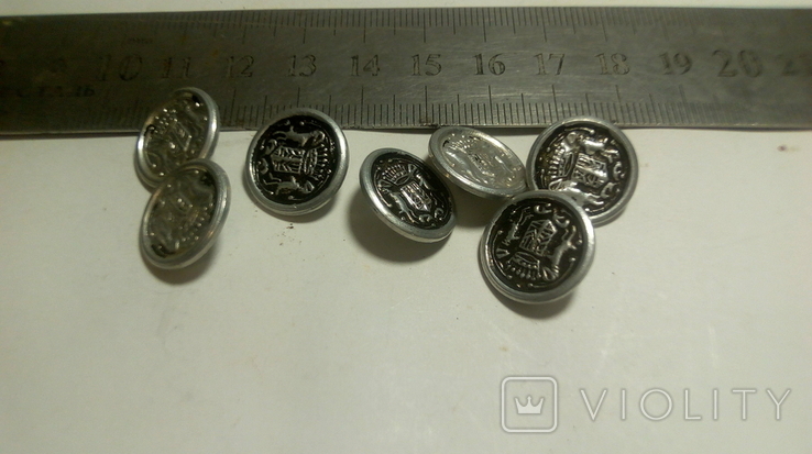 The buttons are aluminum. With the coat of arms., photo number 3