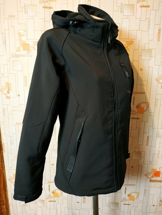 Термокуртка зимня жіноча NEW софтшелл хутряна підклада p-p S (відмінний стан), фото №3