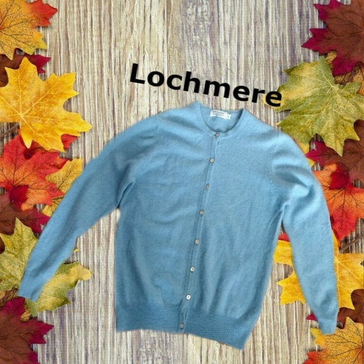 Lochmere Кашемировая теплая толстая кофта женская голубой меланж L, numer zdjęcia 3