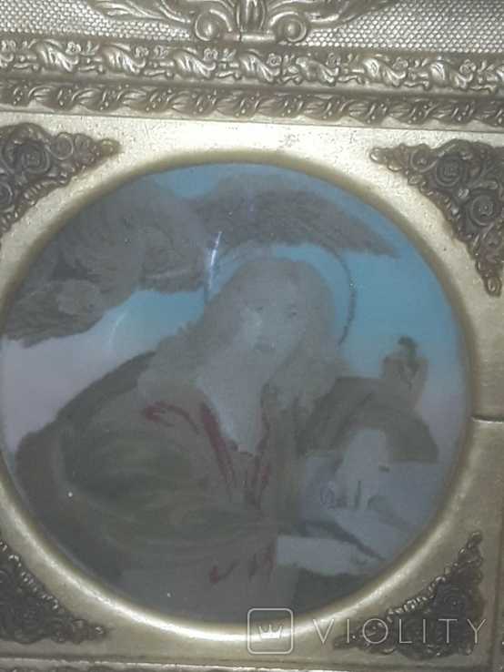 Старовинна вишивка в рамці, фото №7