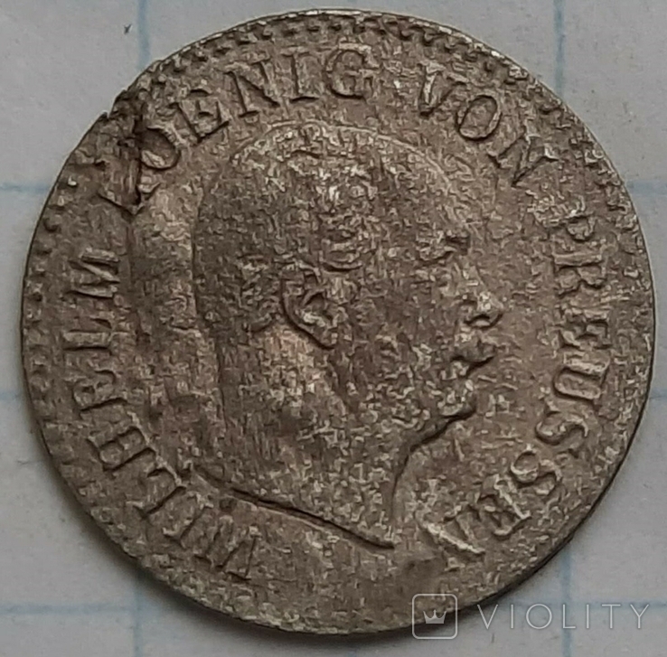 Пруссия 1\2 серебряных гроша, 1863, фото №2