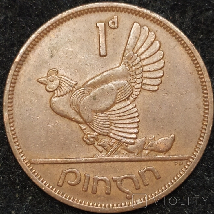Ірландія 1 пенні, 1968