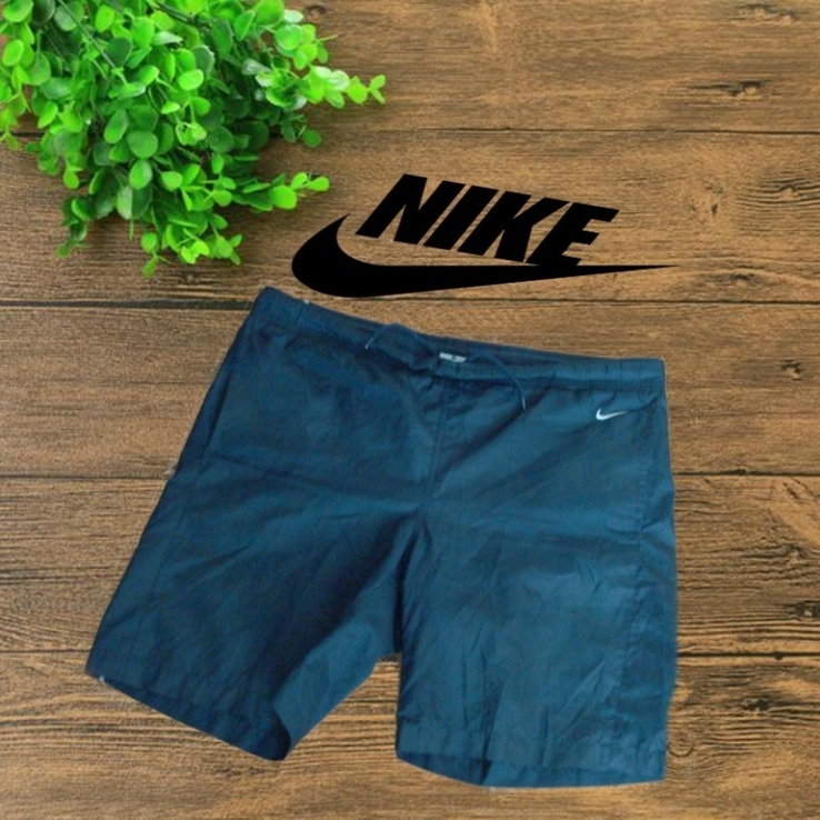 Nike оригинал летние шорты мужские плащевка с плавками т. синие с лампасами м, фото №2