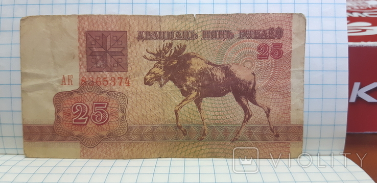 Беларусь 25 рублей 1992 (АК 8365374)