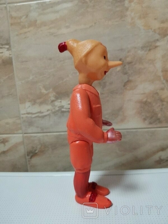 Піноккіо целулоїдне рильце Ohk ussr целулоїдна іграшка 23 см, фото №5