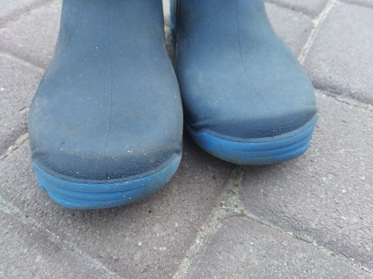 Резинові чоботи теплі. Гумові чоботи сині для хлопчика утеплені, фото №4