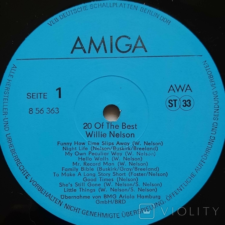 Willie Nelson / 20 Of The Best / 1988 / AMIGA / Vinyl / LP / Compilation / Stereo, photo number 8