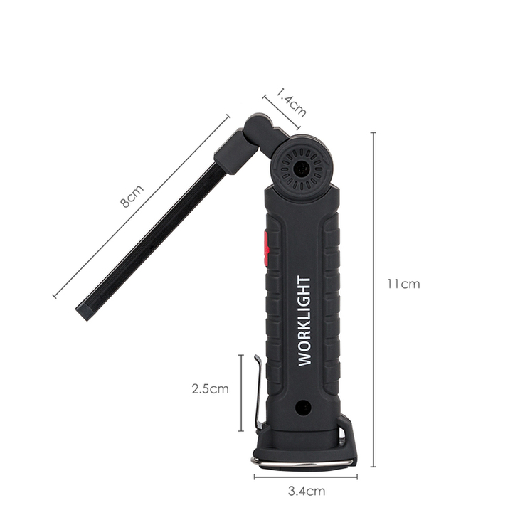 Фонарик портативный (светодиодный, раскладной, пять режимов и два цвета). USB. Блиц., numer zdjęcia 5