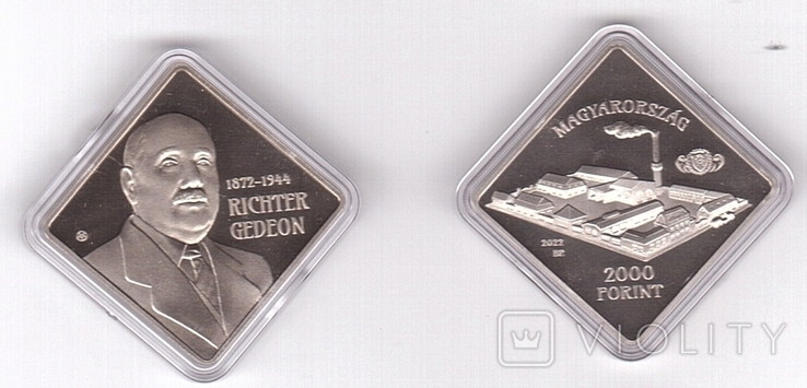 Hungary Hungary 2000 Forint 2022 P roo f 150th anniversary of the birth of Gideon Richter in capsule