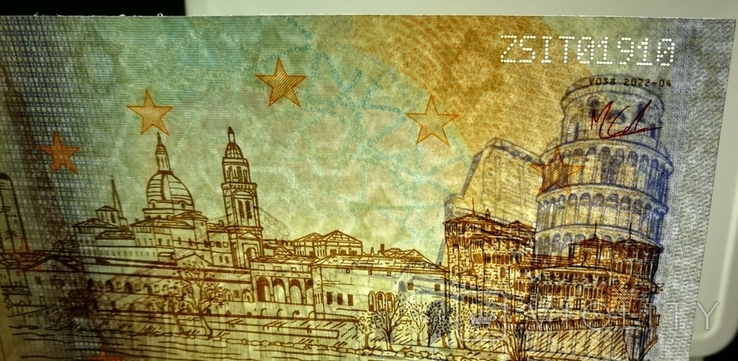 Zero 0 euro euro euro Mantova 2022 waters. signs, hologram, perforation, microtext and UV, photo number 4