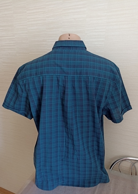 Peacocks Красивая летняя легкая хлопковая мужская рубашка короткий рукав XL, фото №5