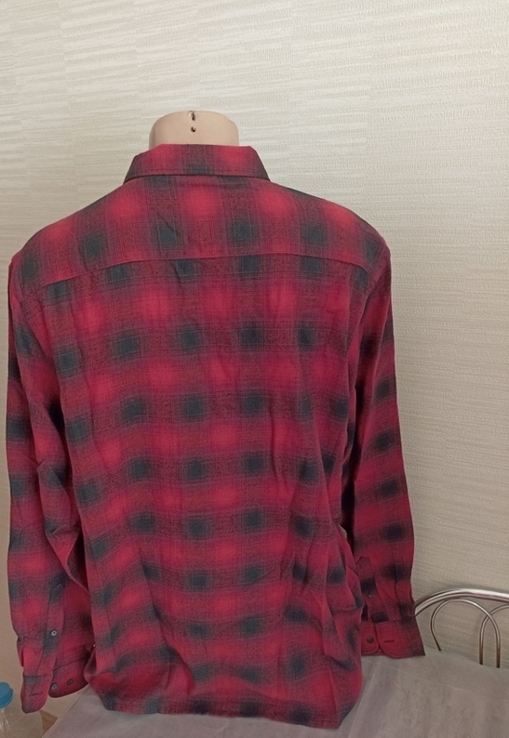 Primark Стильная хлопковая теплая мужская рубашка на замке дл рукав 2XL, фото №5