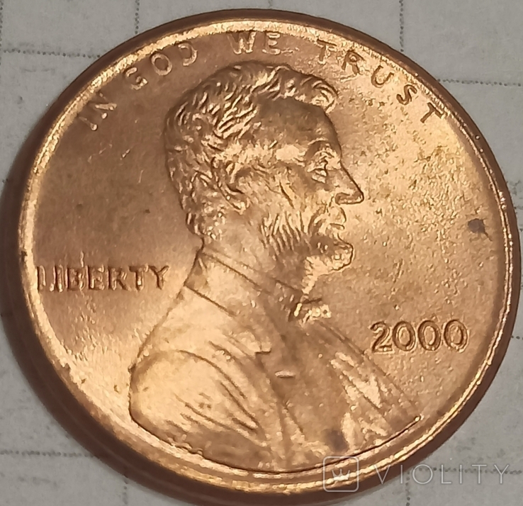 США 1 цент 2000, фото №2