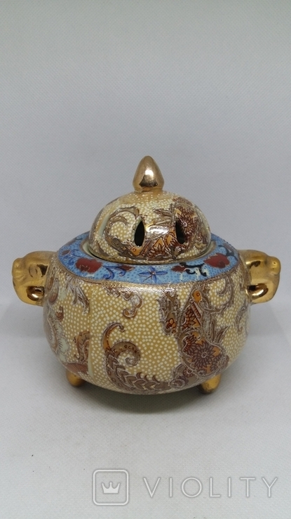 Старинный фарфоровая ароматница Япония 19 век, фото №2