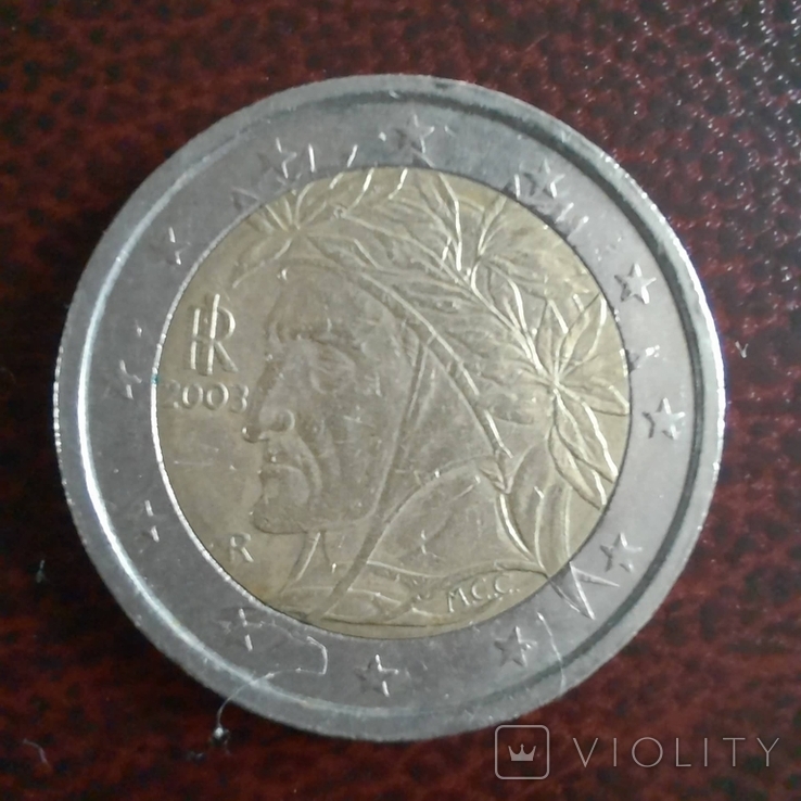 Італія 2 євро / 2003, фото №5