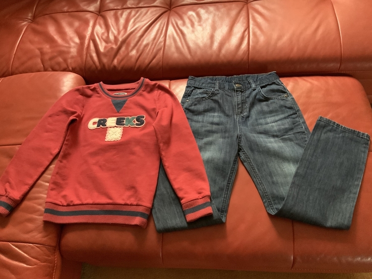 Комплект тёплый:реглан Франция, джинсы, 9-10 лет/134-140, photo number 6