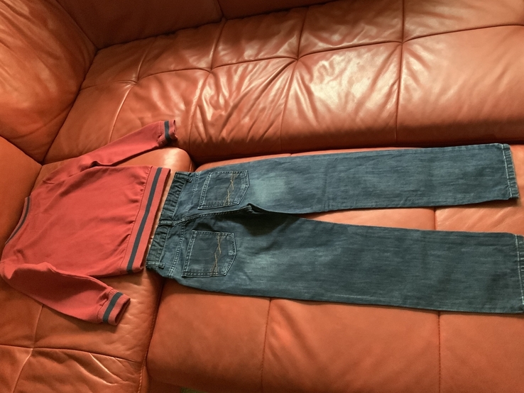Комплект тёплый:реглан Франция, джинсы, 9-10 лет/134-140, photo number 7