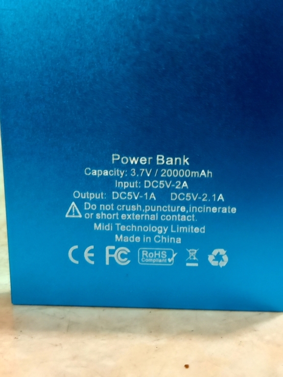 Батарея мобильная Fitness platinium Power Bank 20000mAh, photo number 6