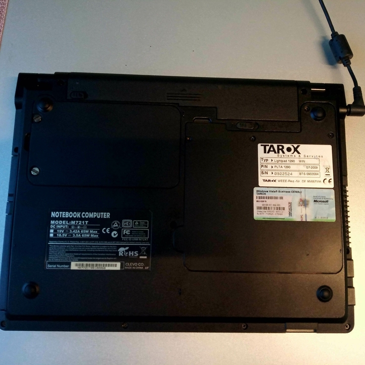 Ноутбук 12,1'' Tarox Intel T4200 2Ghz 4Gb камера небольшой, фото №4