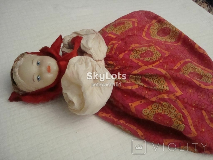 Старинная Кукла СССР на Самовар Чайник Грелка, фото №10