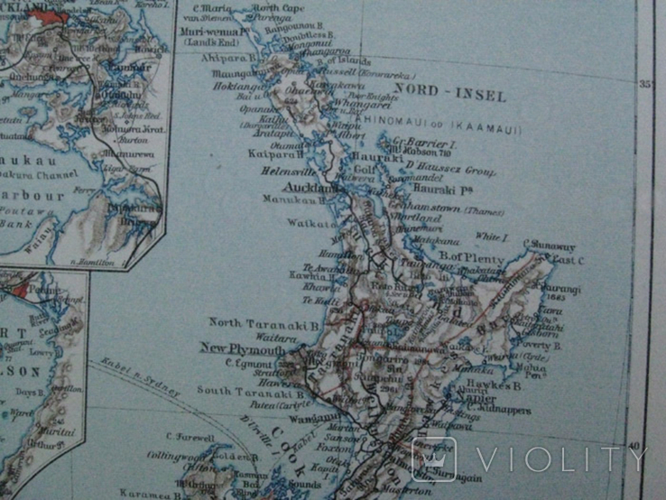Новая Зеландия, острова. 160х244 мм, 1910-е годы, фото №10