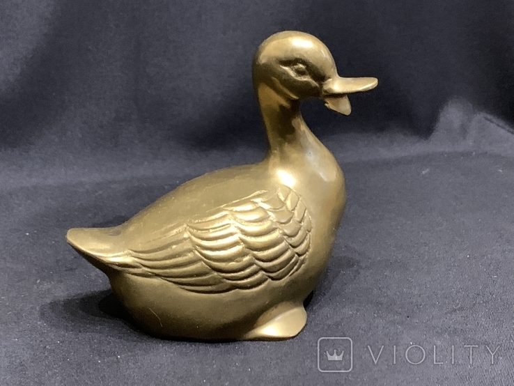 The figurine is voluminous and massive 550 grams Duck bronze Germany, photo number 2