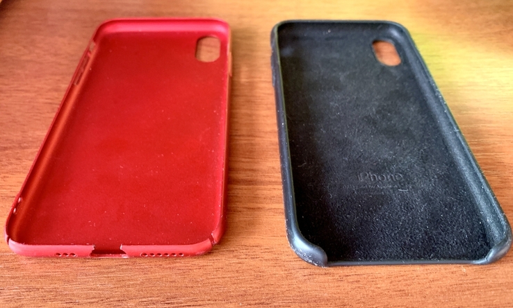 Два чехла Apple Iphone X черный оригинал красный, фото №4