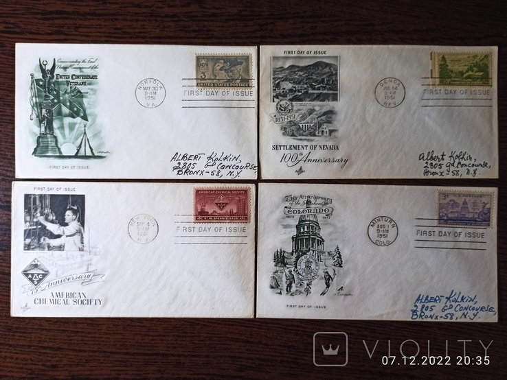 74 конверта КПД 1947-1951 года США, photo number 3